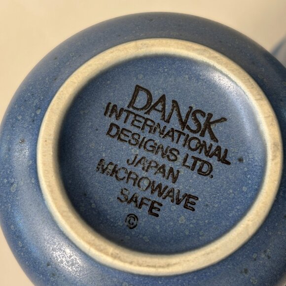 Set of 2 - Dansk Mesa Blue Mugs Vintage 90s Stoneware- - Picture 11 of 12